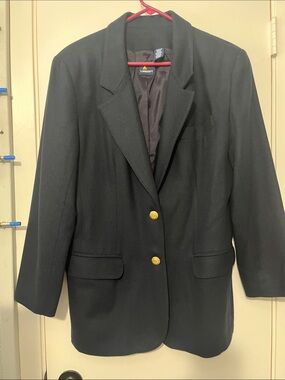 Liz Claiborne Navy Blazer with Gold Buttons
